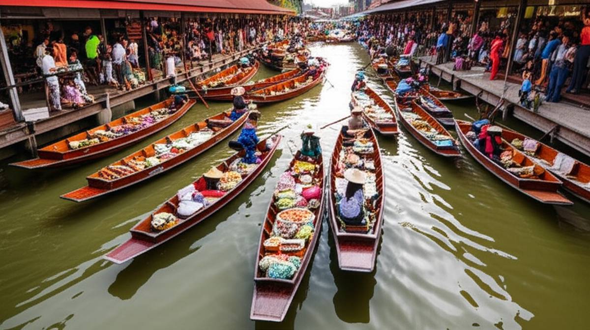 بازار شناور آمفاوا در بانکوک Amphawa Floating Market, Bangkok