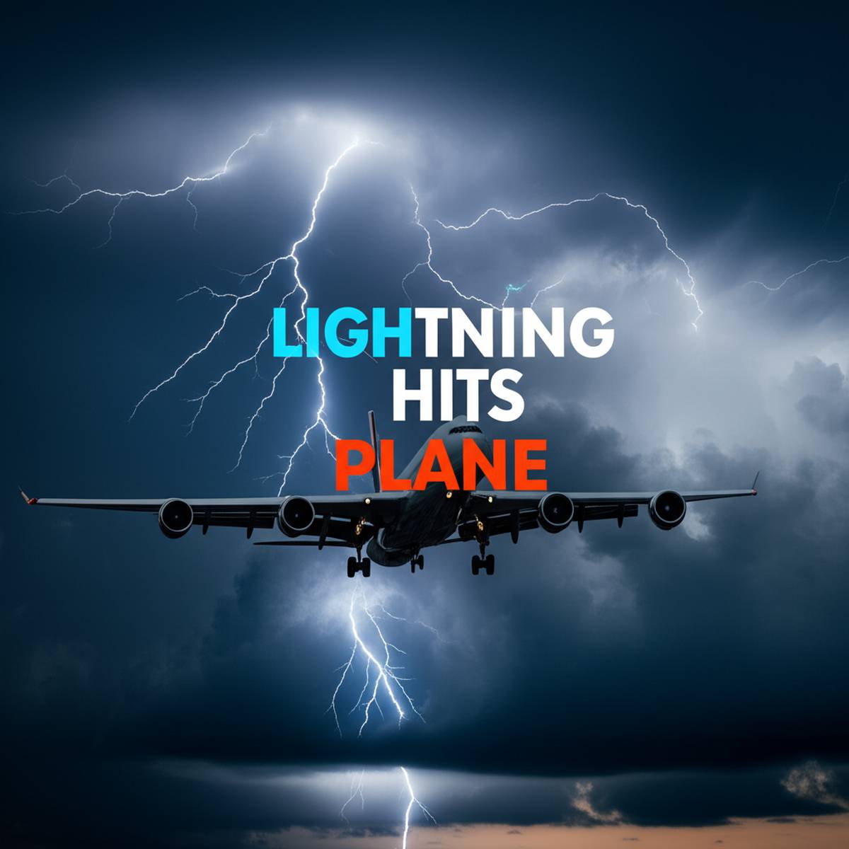 برخورد صاعقه به هواپیما Lightning Hits Plane