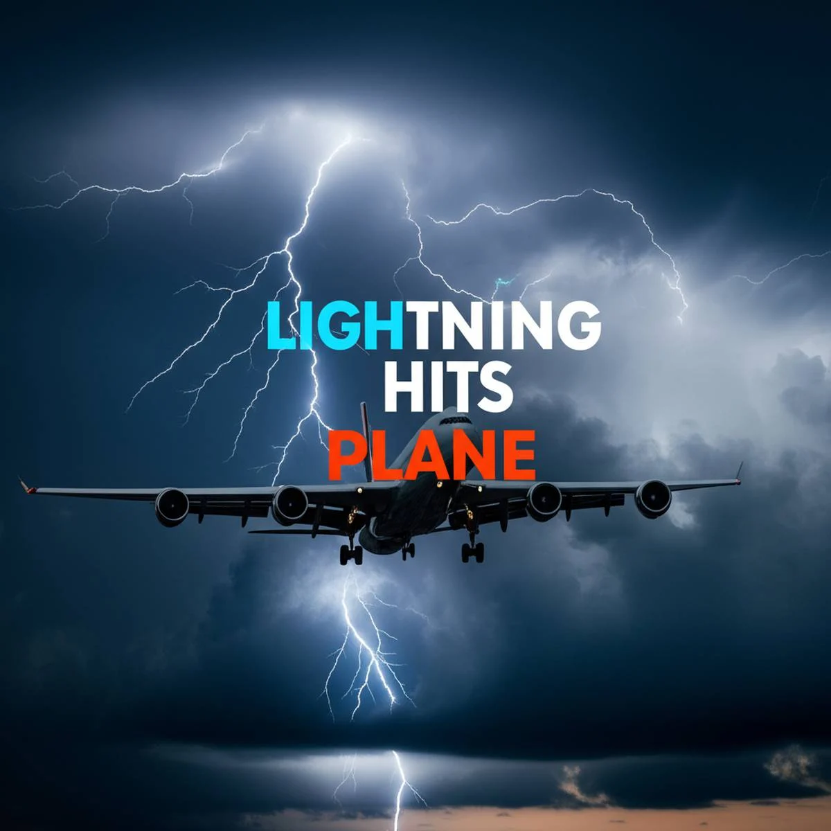 برخورد صاعقه به هواپیما Lightning Hits Plane