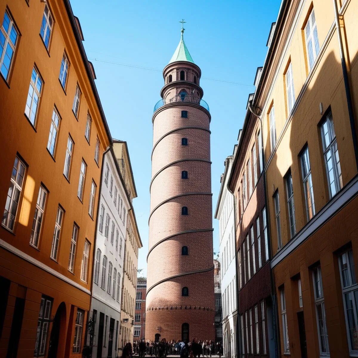 برج مدور کپنهاگ در دانمارک Rundetaarn Round Tower