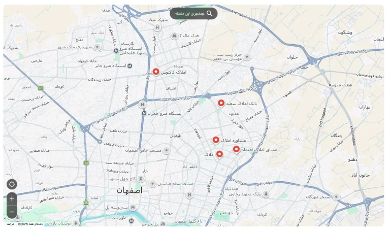لیست مشاورین املاک های خیابان پروین اصفهان